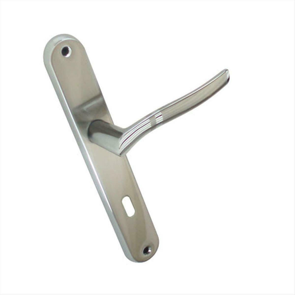 Pomoli Πόμολο Μεσόπορτας με Πλάκα Irida Ματ  Χρώμιο 1952-2