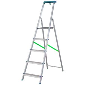 BORMANN Pro BHL9005 Σκάλα Αλουμινίου 4+1 Σκαλιά Με Θήκη Εργαλείων