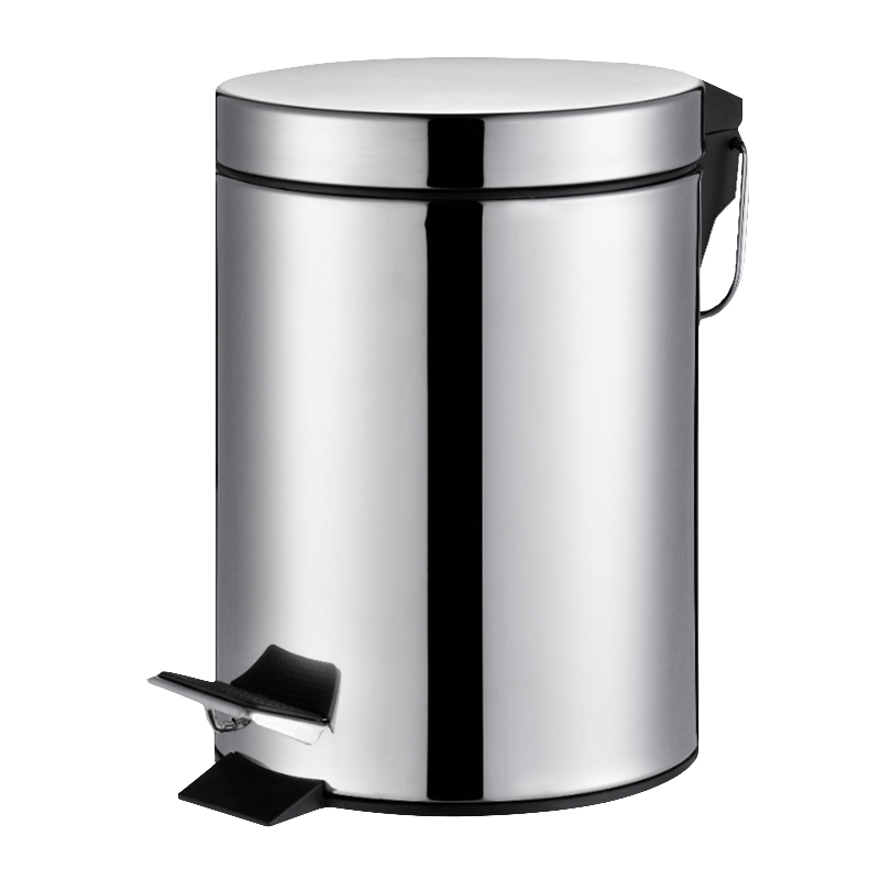 BORMANN BTW9016 Μεταλλικό Καλαθάκι Μπάνιου 5L,Χρώμιο,Φ20,5x28cm