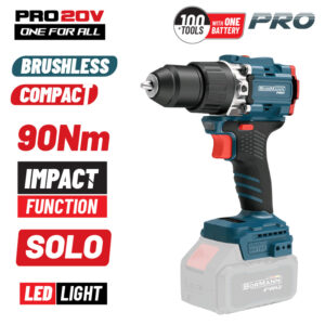 BORMANN Pro BBP5325 Δραπαν/βιδο Κρουστικό,Compact,Brushless Μπαταρίας 20V,Li-Ion,90Nm με 2 Ταχύτητες