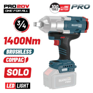 BORMANN Pro BBP5390 Μπουλονόκλειδο Brushless Mπαταρίας 20V,Li-Ion,1400Nm,0-900/1200/1500rpm,SOLO