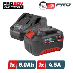 BORMANN Pro BBP9960 Starter Kit 20V, Μπαταρία 6.0Αh & Φορτιστής 4.5Α